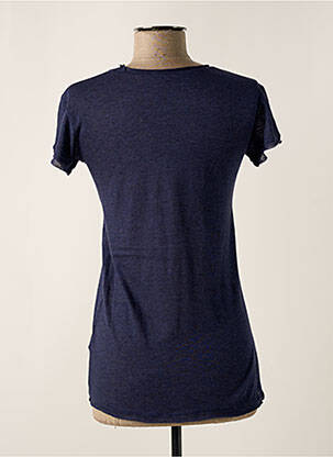 T-shirt stretch manches courtes bleu FINE COLLECTION femme