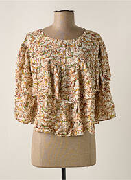 Blouse imprimé fantaisie manches 3/4 beige MY SUNDAY MORNING femme