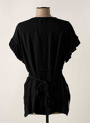 Tunique manches courtes tissage crêpe noir BY MALENE BIRGER femme