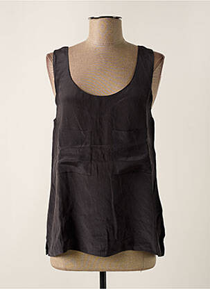 Top coupe fluide sans manche gris GAT RIMON femme