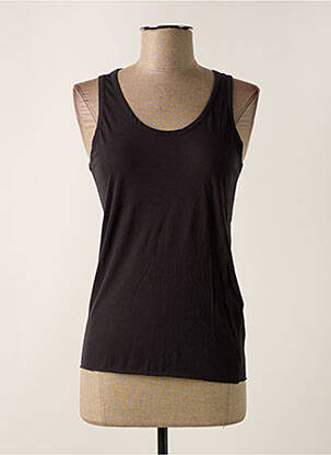 Débardeur stretch sans manche gris FINE COLLECTION femme