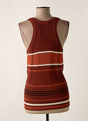 Pull stretch sans manche orange ATTIC AND BARN femme