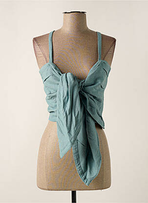 Top coupe cintrée fines bretelles bleu VALENTINE GAUTHIER femme