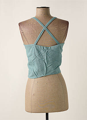 Top coupe cintrée fines bretelles bleu VALENTINE GAUTHIER femme