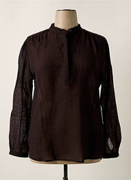 Tunique manches longues tissage crêpe noir DIEGA femme