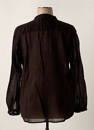 Tunique manches longues légère et transparente noir DIEGA femme