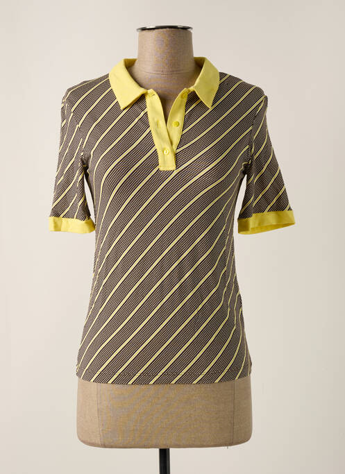 Polo imprimé rayures manches courtes jaune NIU femme