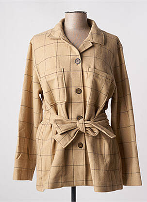 Veste casual col tailleur beige DIEGA femme