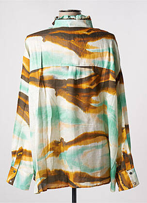 Blouse tissage popeline manches longues vert VALENTINE GAUTHIER femme