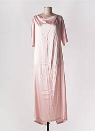 Robe longue manches courtes manches courtes rose SEMICOUTURE femme