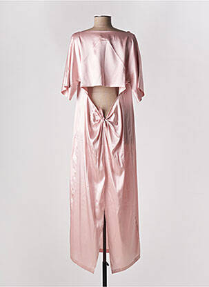 Robe longue manches courtes manches courtes rose SEMICOUTURE femme