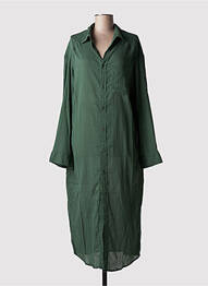 Robe longue manches longues manches longues vert LAURENCE BRAS femme