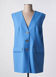 Veste chic col v bleu SEMICOUTURE femme