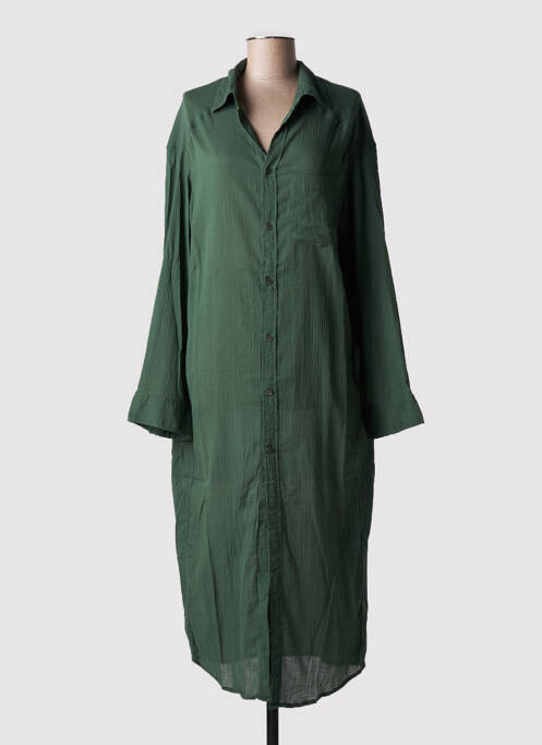 Robe longue manches longues vert LAURENCE BRAS femme