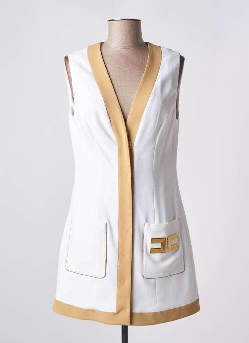 Robe courte sans manche sans manche blanc ELISABETTA FRANCHI femme