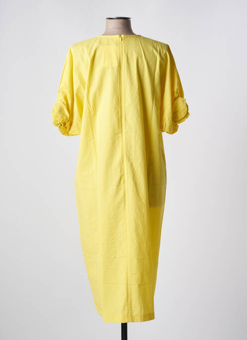 Robe mi-longue jaune BONSUI femme