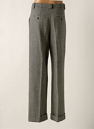 Pantalon chino fermeture zippée sous rabat boutonné taille normale noir LAURENCE BRAS femme