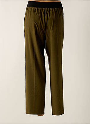Pantalon droit taille élastique taille normale vert MOMONI femme