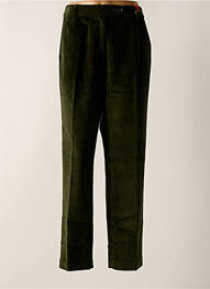 Pantalon chino fermeture zippée sous rabat boutonné taille normale vert SEMICOUTURE femme