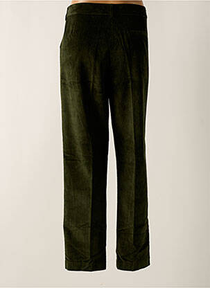 Pantalon chino fermeture zippée sous rabat boutonné taille normale vert SEMICOUTURE femme