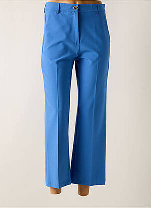 Pantalon chino fermeture zippée sous rabat boutonné taille normale bleu SEMICOUTURE femme