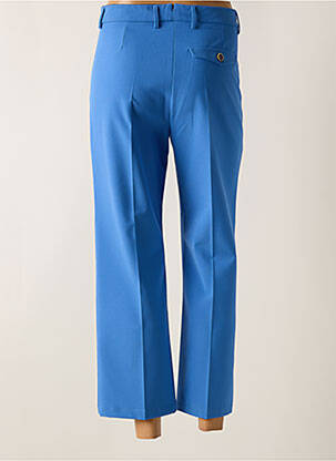 Pantalon chino fermeture zippée sous rabat boutonné taille normale bleu SEMICOUTURE femme
