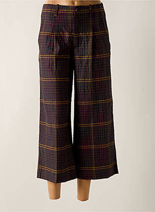 Pantalon 7/8 tissage popeline taille normale violet ATTIC AND BARN femme