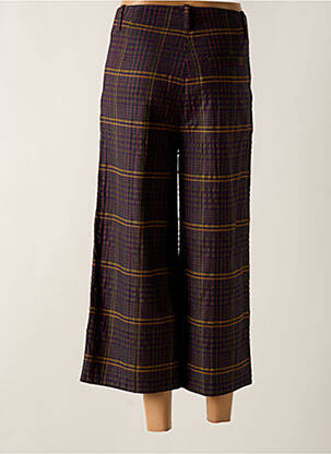 Pantalon 7/8 tissage popeline taille normale violet ATTIC AND BARN femme