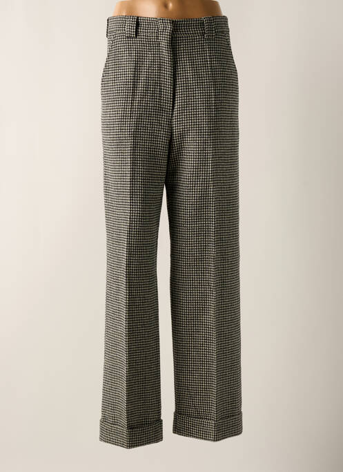 Pantalon chino fermeture zippée sous rabat boutonné taille normale noir LAURENCE BRAS femme