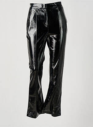 Pantalon flare fermeture zippée sous rabat avec crochet taille haute noir ELISABETTA FRANCHI femme