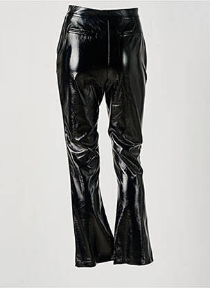 Pantalon flare fermeture zippée sous rabat avec crochet taille haute noir ELISABETTA FRANCHI femme