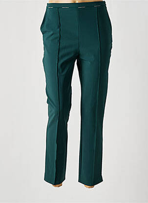 Pantalon 7/8 taille haute taille haute vert ELISABETTA FRANCHI femme
