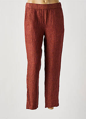 Pantalon 7/8 taille élastique taille normale marron DIEGA femme