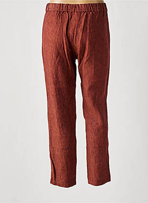 Pantalon 7/8 taille élastique taille normale marron DIEGA femme