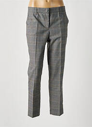 Pantalon chino fermeture zippée sous rabat avec crochet gris ESSENTIEL ANTWERP femme