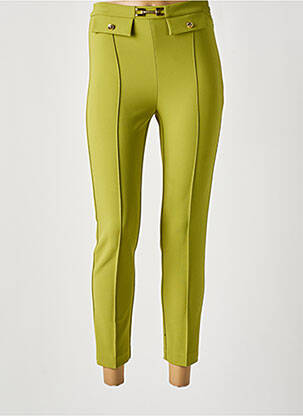 Pantalon 7/8 taille haute taille haute vert ELISABETTA FRANCHI femme