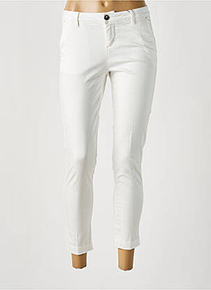 Pantalon chino taille basse taille basse blanc MAYJUNE femme
