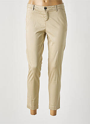 Pantalon chino taille basse taille basse beige MAYJUNE femme
