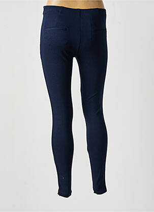 Jegging broderie galons latéraux taille haute bleu SET femme
