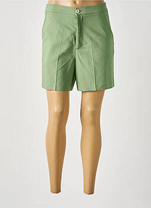 Short taille à pinces taille haute vert ATTIC AND BARN femme