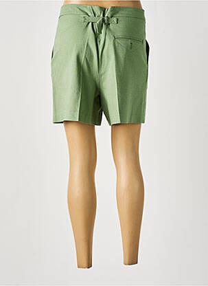 Short taille à pinces taille haute vert ATTIC AND BARN femme