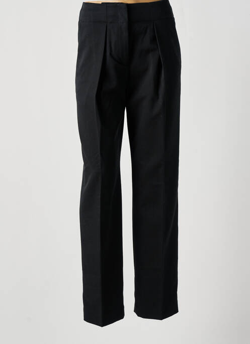 Pantalon droit tissage crêpe taille haute noir BY MALENE BIRGER femme