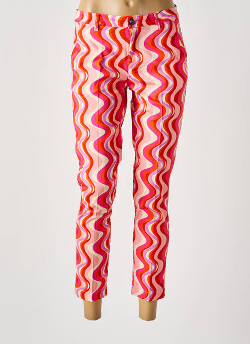 Pantalon chino taille basse taille basse rose MAYJUNE femme