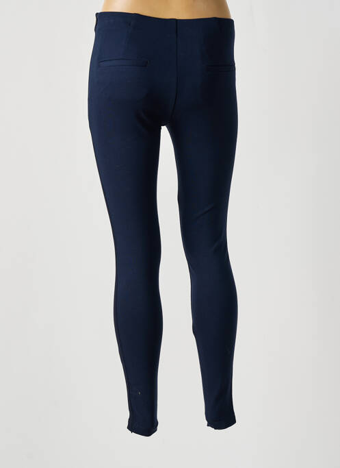 Jegging broderie galons latéraux taille haute bleu SET femme