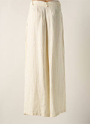 Pantalon large tissage crêpe taille haute beige MES DEMOISELLES...PARIS femme