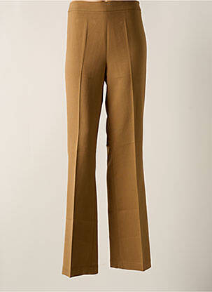 Pantalon flare taille à pinces taille haute marron ESSENTIEL ANTWERP femme