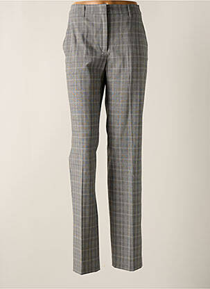 Pantalon chino fermeture zippée sous rabat avec crochet taille haute gris ESSENTIEL ANTWERP femme