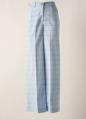 Pantalon flare taille à pinces taille haute bleu ESSENTIEL ANTWERP femme