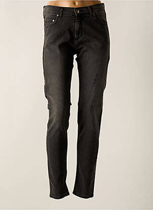 Jeans coupe slim effet usé délavé taille normale noir GAT RIMON femme