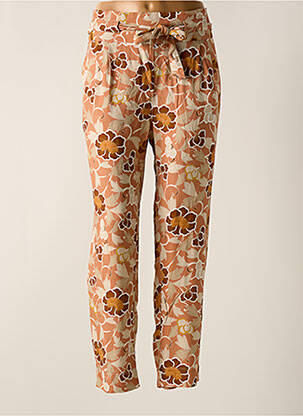 Pantalon droit tissage crêpe taille normale rose MY SUNDAY MORNING femme